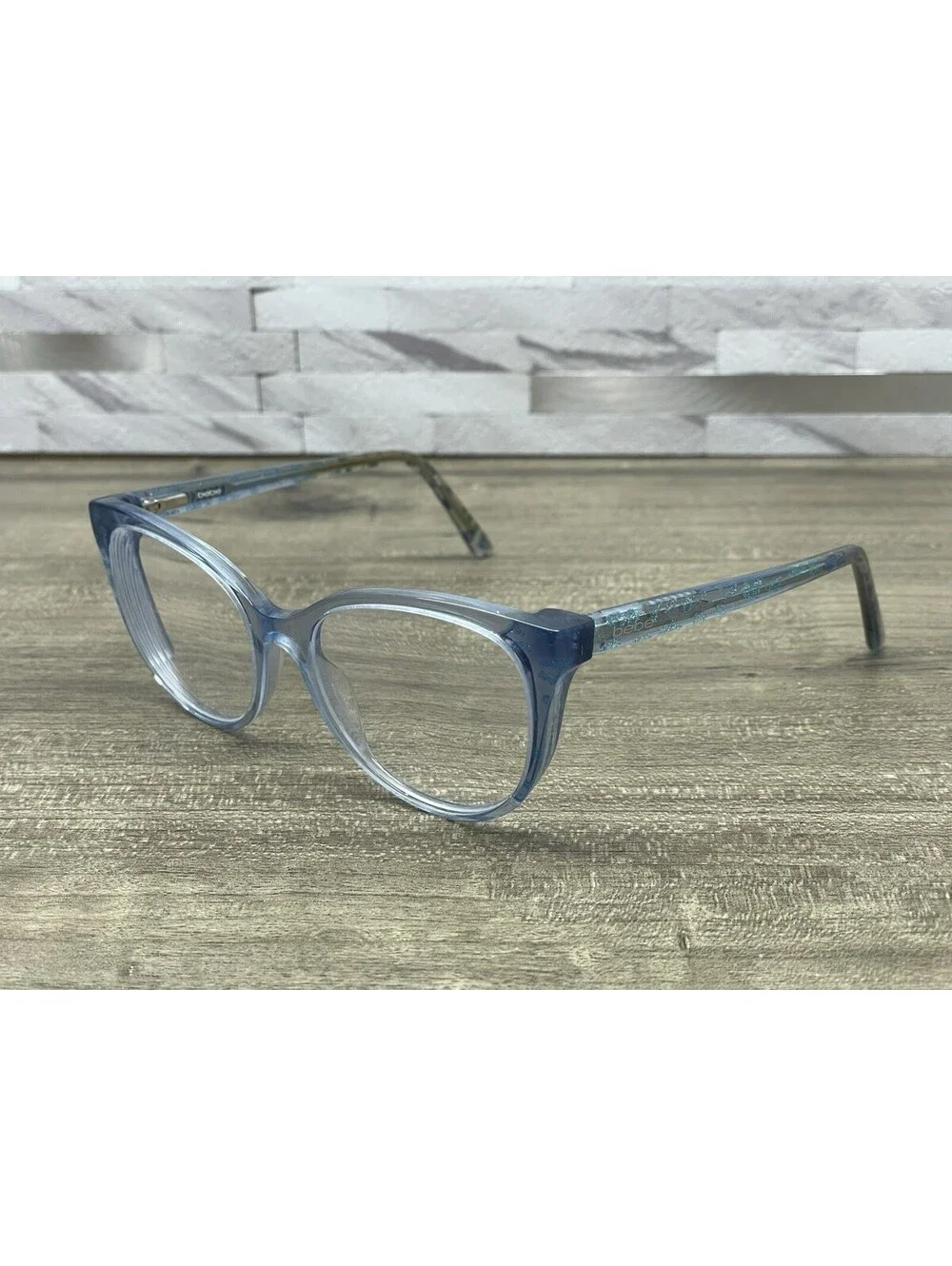 BEBE BB5208 (428) BLUE ANIMAL AUTHENTIC EYEGLASSES 52[]17-135 FRAMES ONLY
